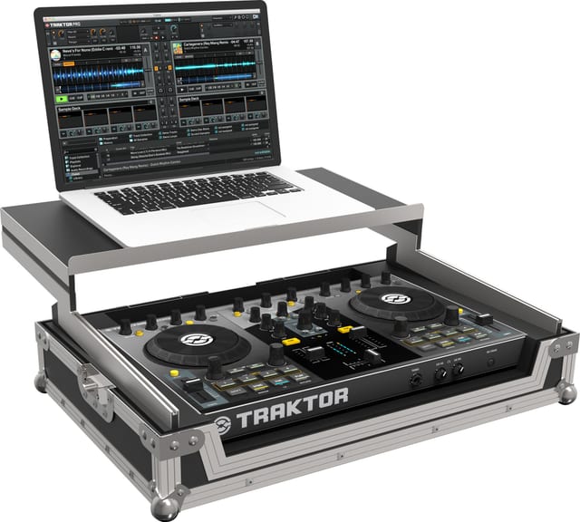 Flightcase PEP FC-S2 negru cu protecții de colț argintii pentru controllerul NI Kontrol S2 MKII