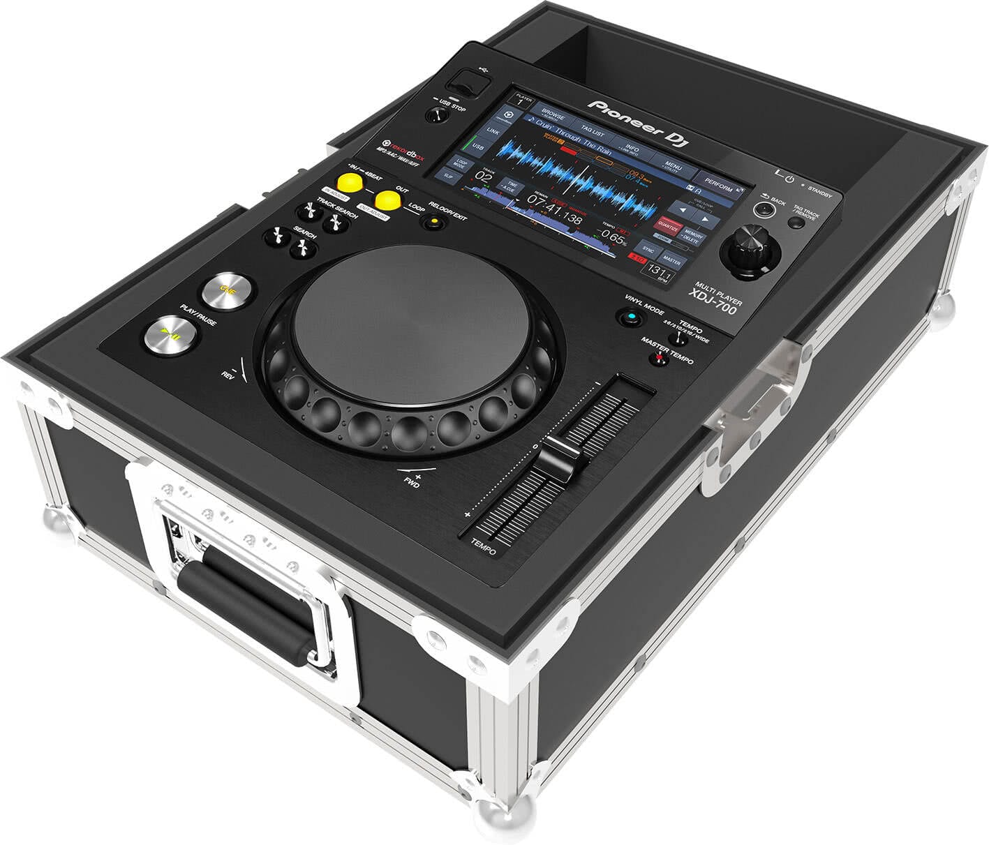 Flightcase PEP FC-XDJ 700 din placaj, închis, vedere din față
