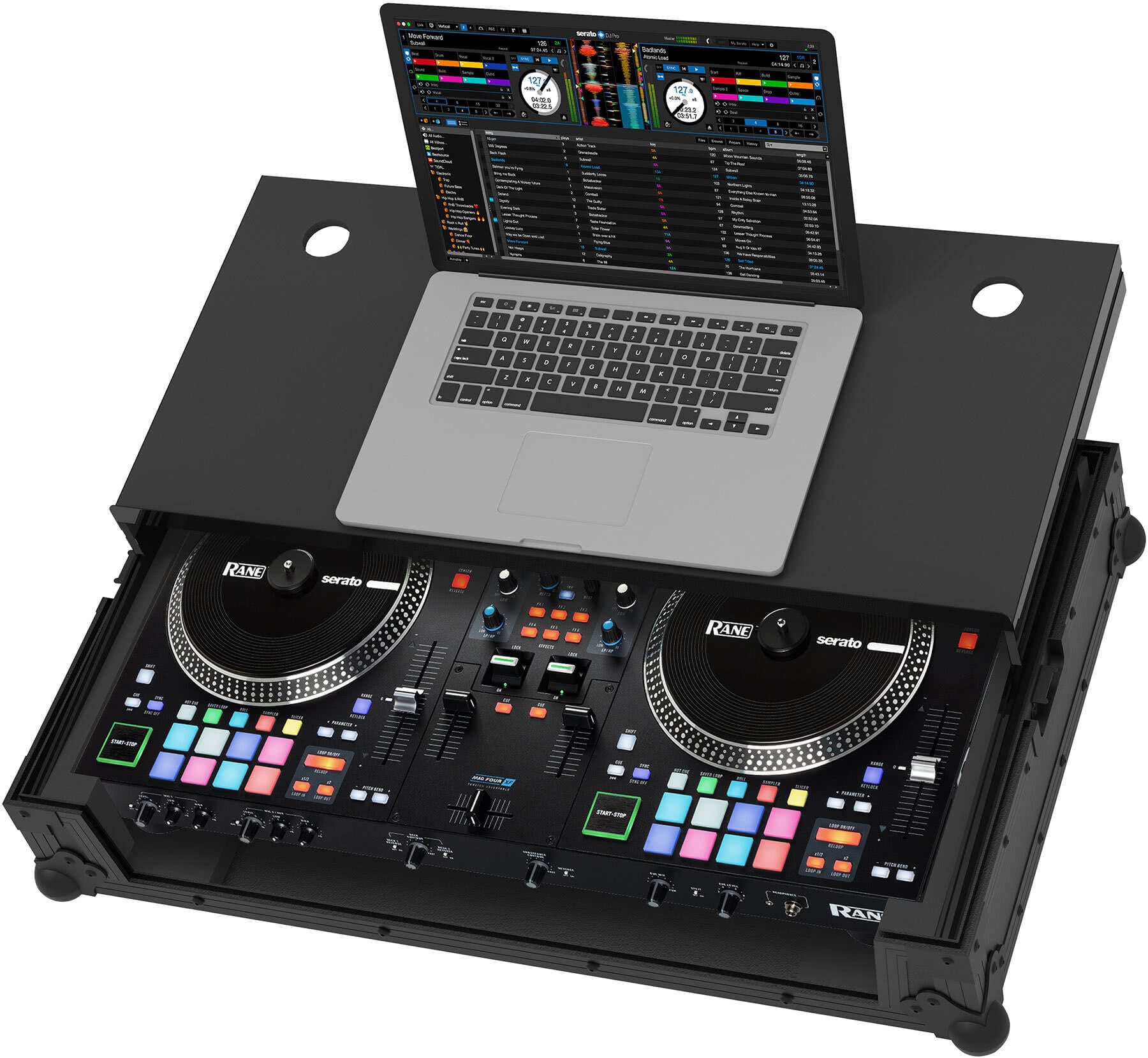 Flightcase Zomo Rane ONE Plus NSE negru, cu profile din aluminiu și protecții de colț