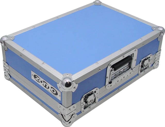Flightcase Zomo PC-100/2 albastru, vedere frontală cu capacul închis