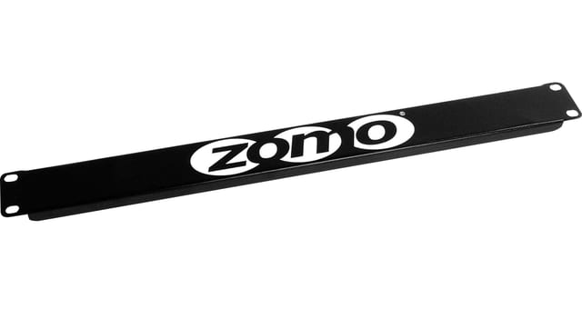 Panou rack Zomo H-1 de 19" din oțel negru, 1U, cu logo alb