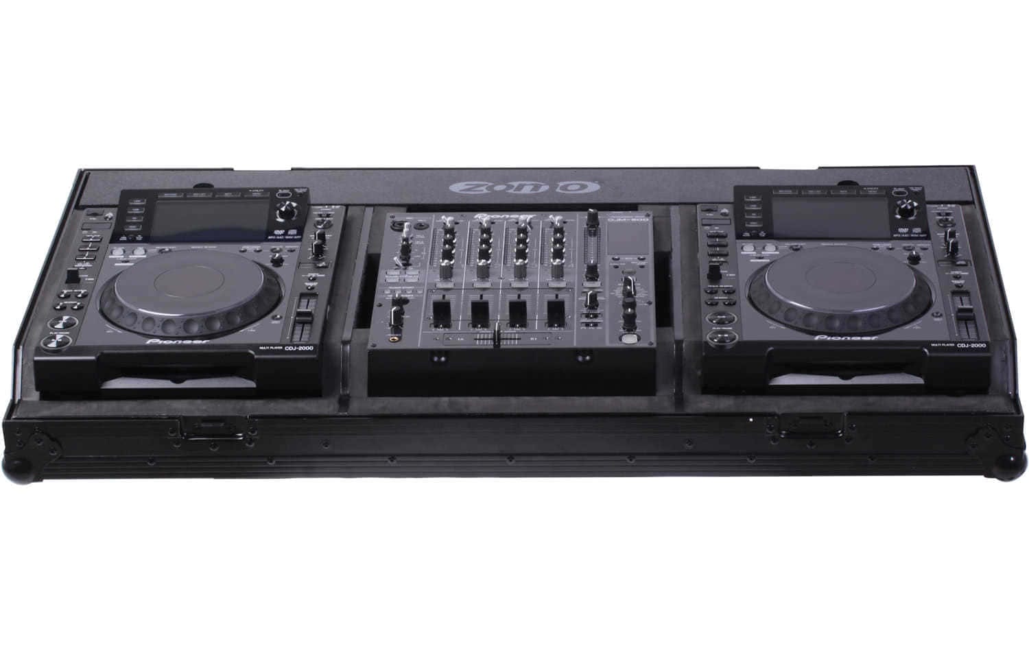 Zomo Flightcase Set 2000 NSE negru, vedere generală a flightcase-ului închis