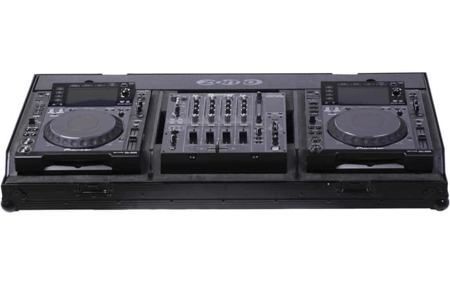 Zomo Flightcase Set 2000 NSE negru, vedere generală a flightcase-ului închis