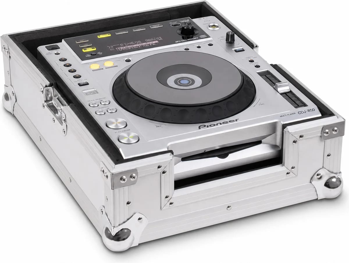 Zomo Flightcase Live 1000 argintiu, detaliu din alt unghi