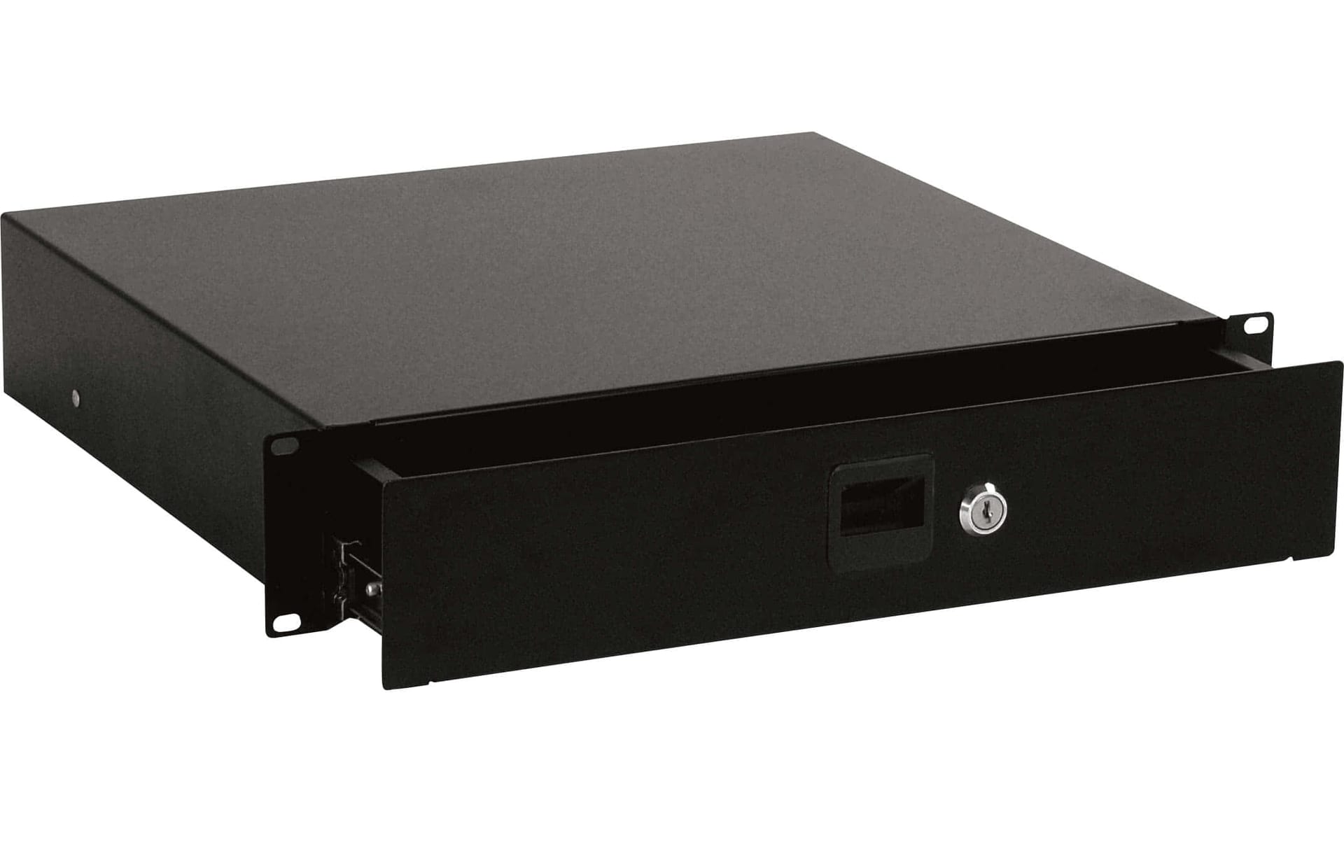 Zomo HS-2 sertar rack 19" 2U negru, din metal, cu încuietoare pe față