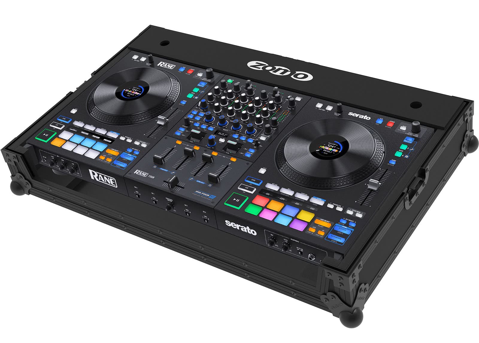 Zomo Flightcase Rane Four, negru NSE, vedere de ansamblu a flightcase-ului închis