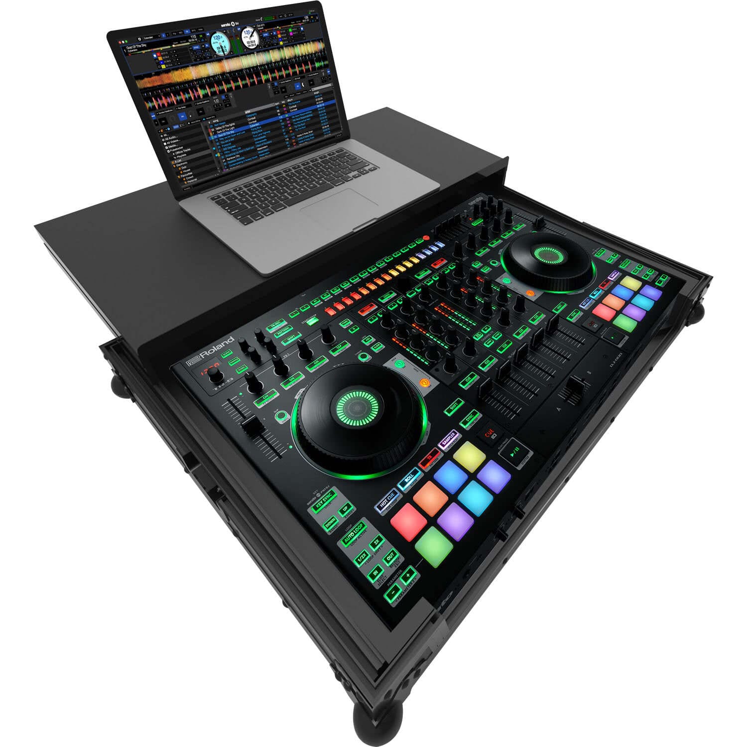 Zomo Flightcase DJ-808 Plus NSE negru pentru Roland DJ-808 și laptop