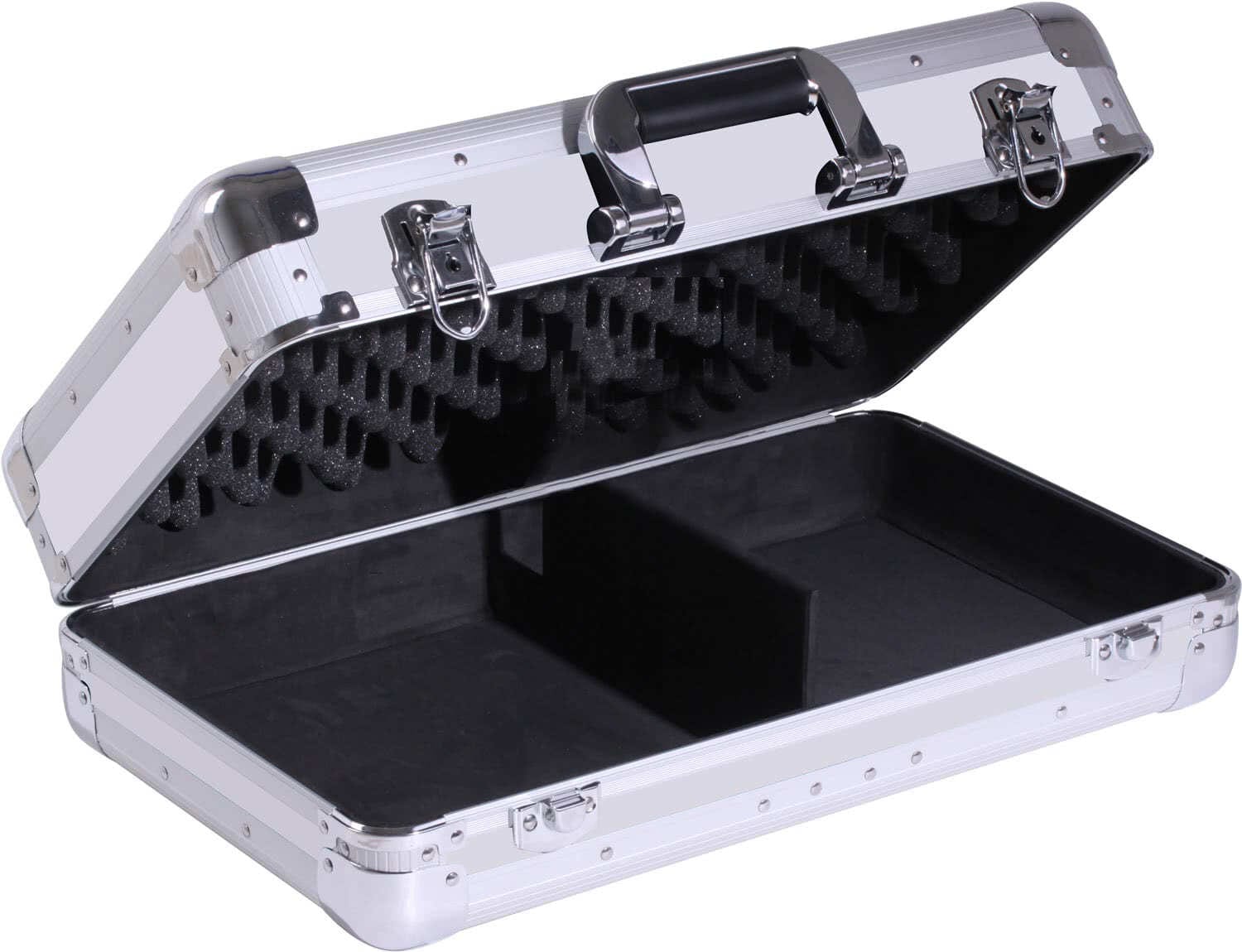 Zomo Flightcase CDJ-3 XT, detaliu cu colțuri cromate și mâner