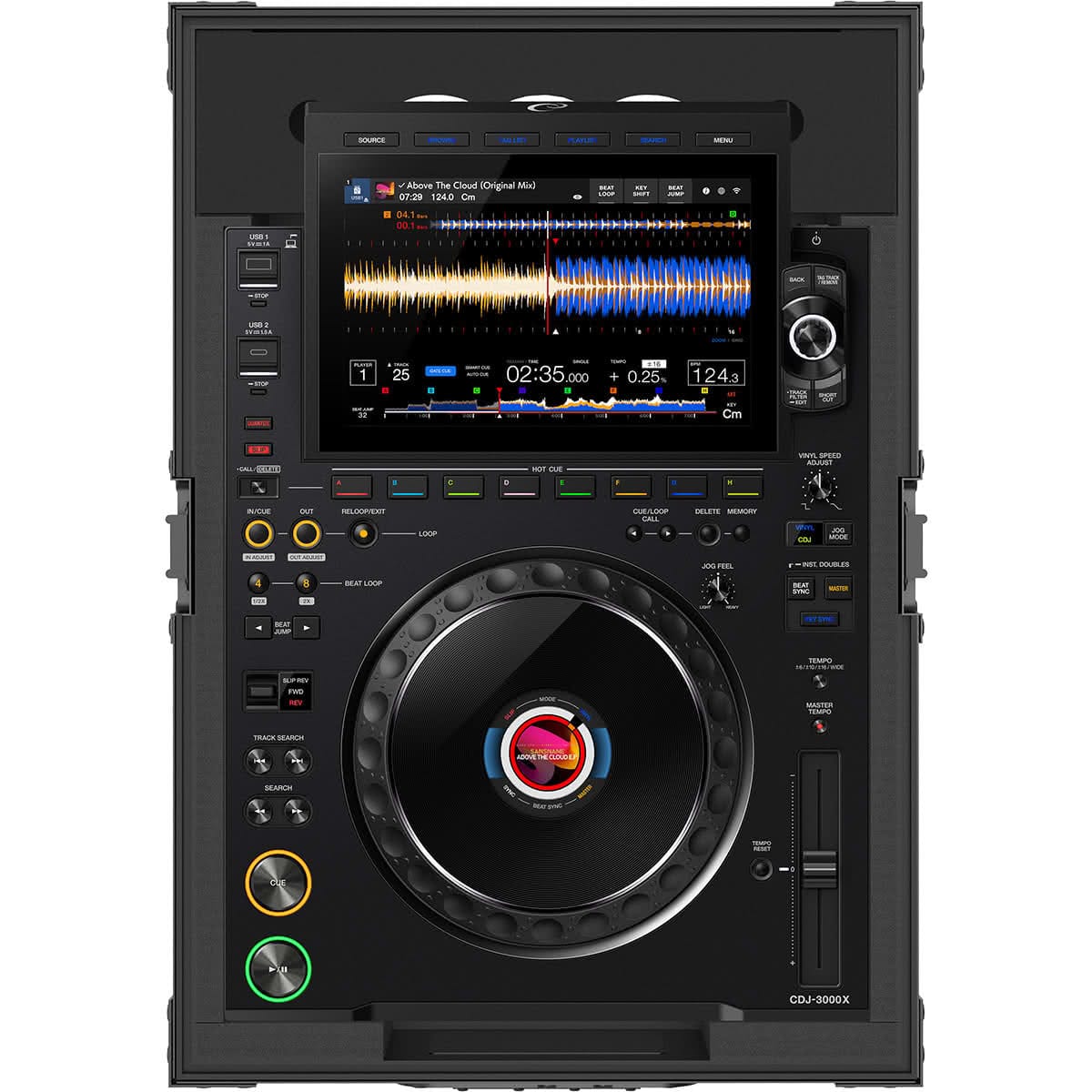 Zomo A-CDJ-3000X NSE cu capacul montat și închizători tip fluture