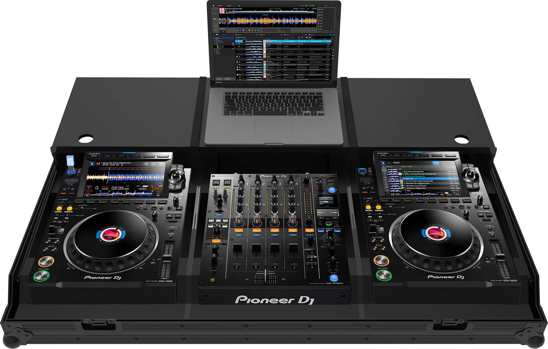 Zomo Flightcase Set-3900 Plus NSE, flightcase negru NSE pentru 2x CDJ-3000 și DJM-900NXS2