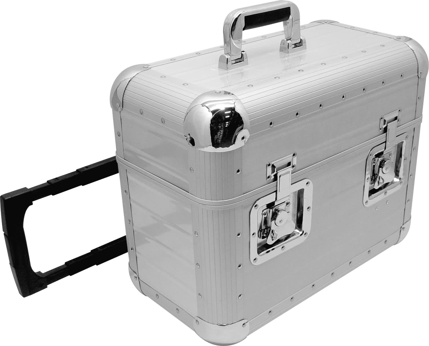 Zomo Recordcase TP-70 XT argintiu, vedere de ansamblu a flightcase-ului pentru vinil