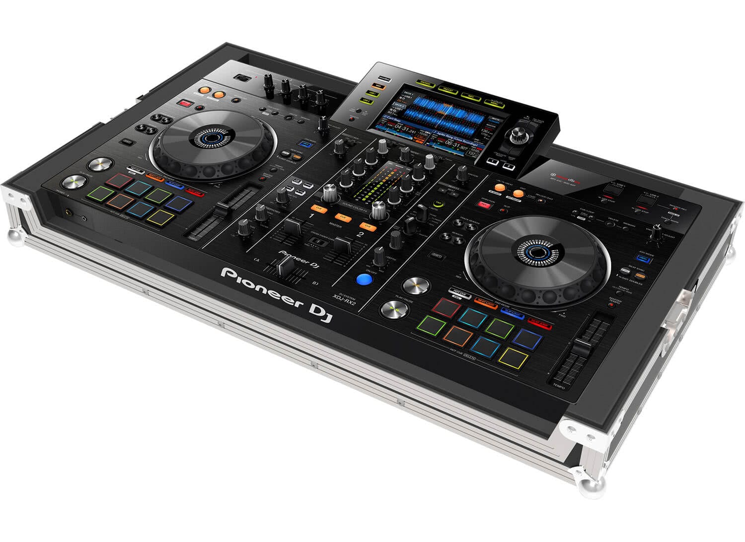 Flightcase PEP FC-RX2 pentru Pioneer XDJ-RX2, vedere generală cu capacul montat
