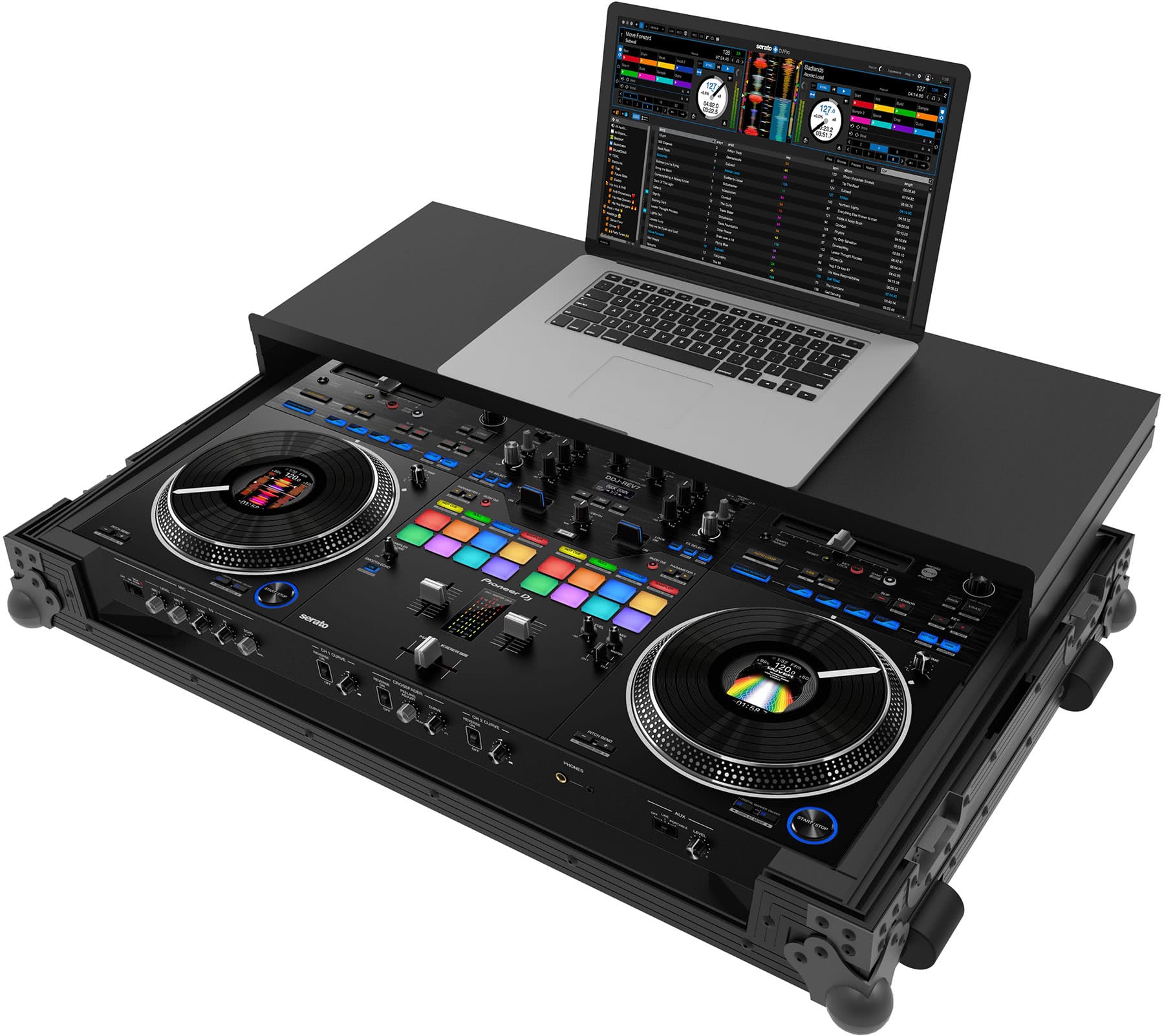 Flightcase Zomo P-DDJ-REV7 Plus NSE negru, închis, văzut din față