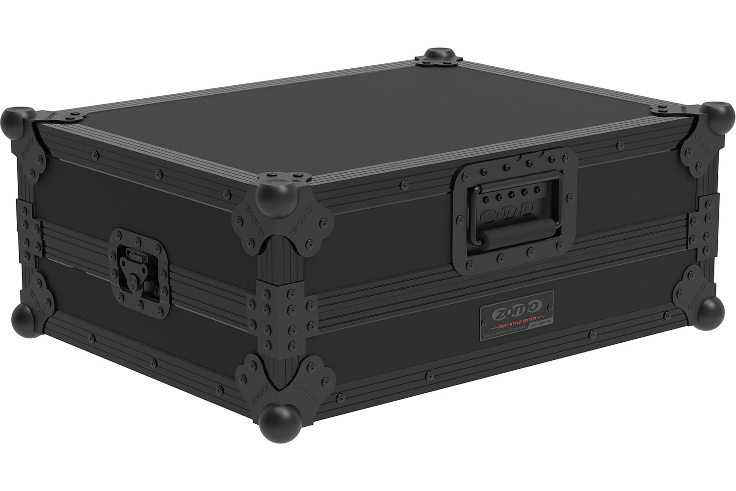 Zomo Flightcase A-Omni-Duo Plus NSE negru, detaliu cu închizători tip fluture și colțuri sferice