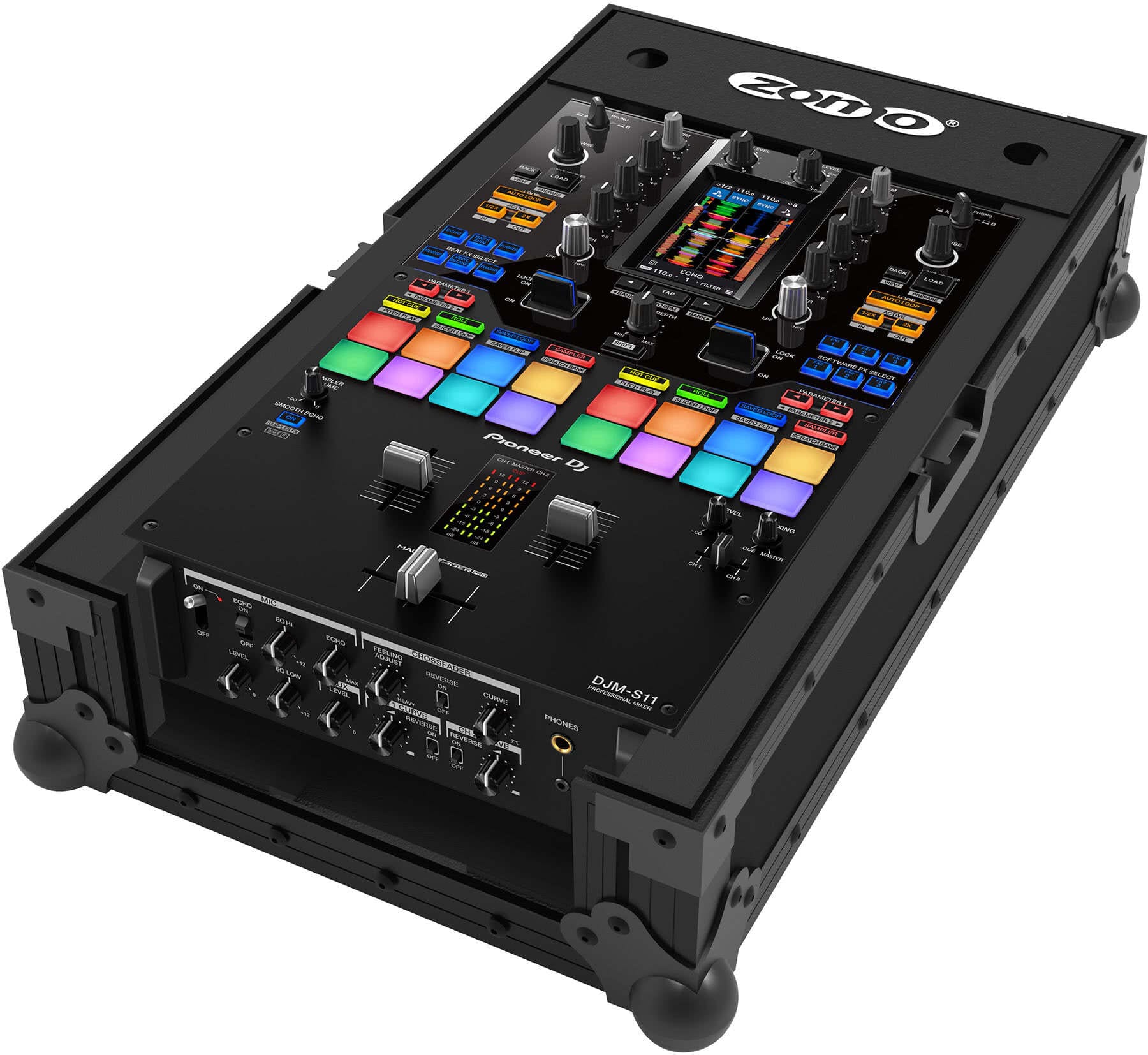 Flightcase Zomo P-DJM-S11 NSE negru pentru mixerul Pioneer DJM-S11, vedere de ansamblu