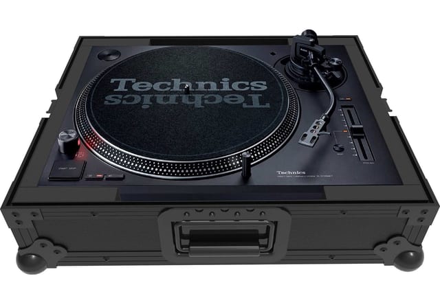 Zomo Flightcase T-10 NSE negru, vedere generală, pentru pick-up Technics SL-1210