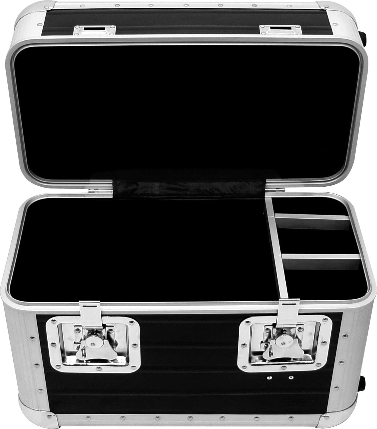 Zomo Recordcase TP-70 XT argintiu, detaliu al carcasei rigide din unghi lateral