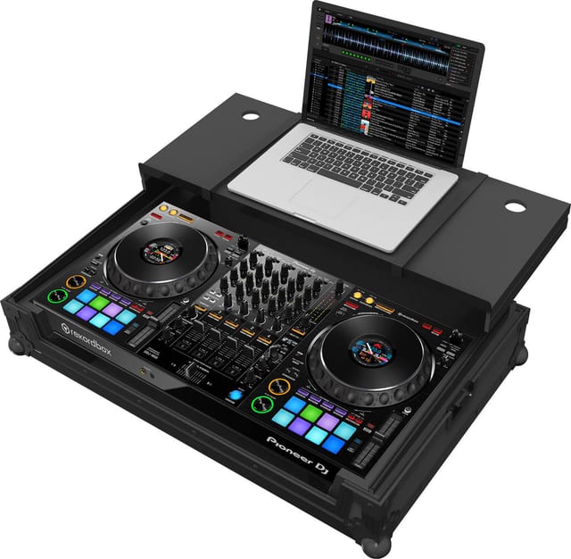Flightcase Zomo P-DDJ-1000 Plus NSE negru pentru Pioneer DJ DDJ-1000, cu profile din aluminiu