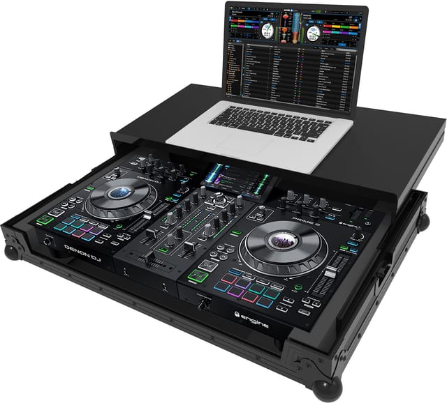 Zomo Flightcase D-Prime-2 Plus NSE negru pentru Denon DJ Prime 2, vedere de ansamblu