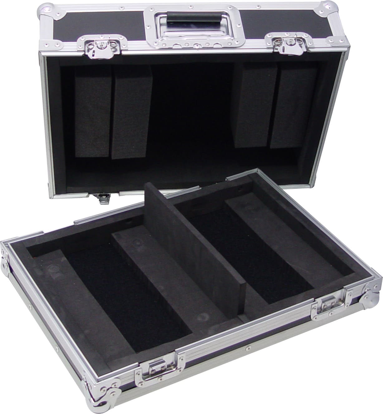 Zomo Flightcase PC-100/2 argintiu, detaliu al carcasei