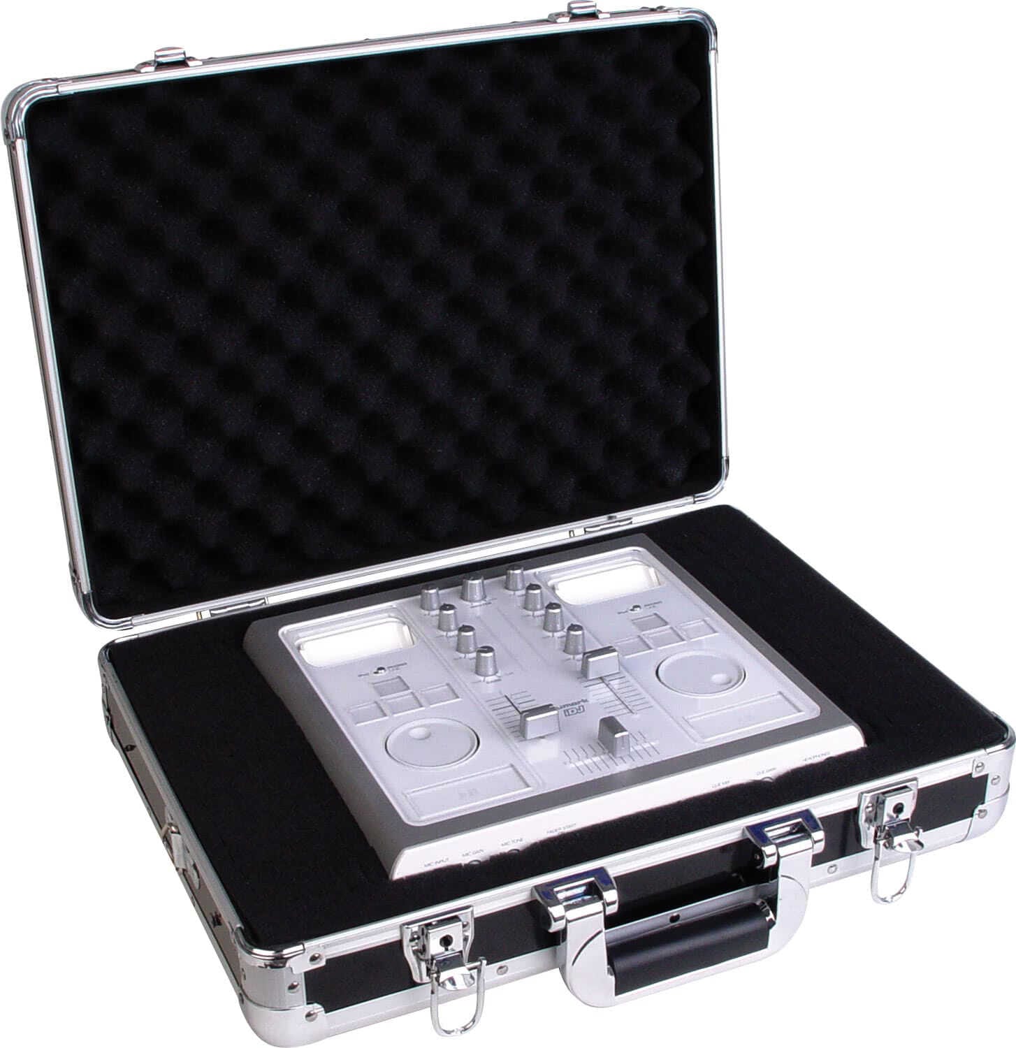 Zomo Flightcase UNI-1 XT negru cu capacul deschis