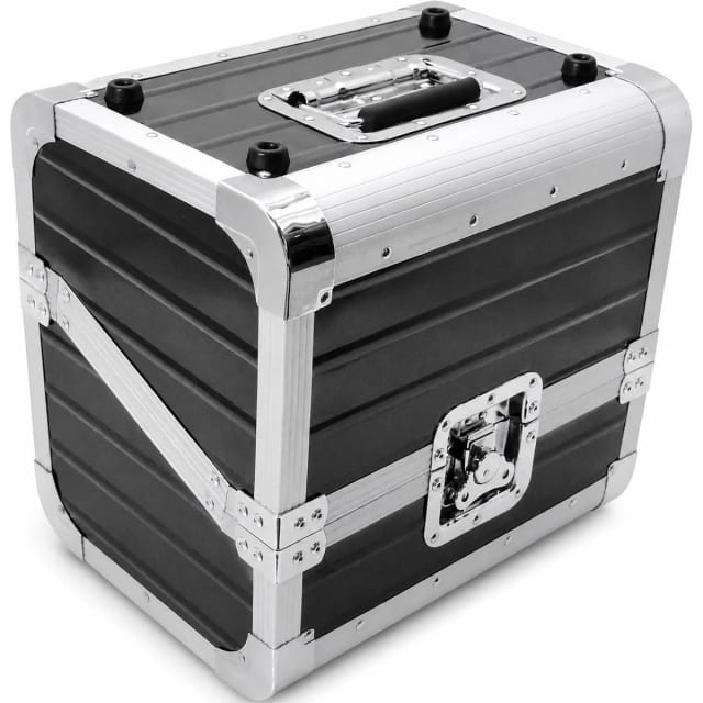 Zomo Recordcase OB-80 XT negru, vedere frontală a flightcase-ului pentru vinyl