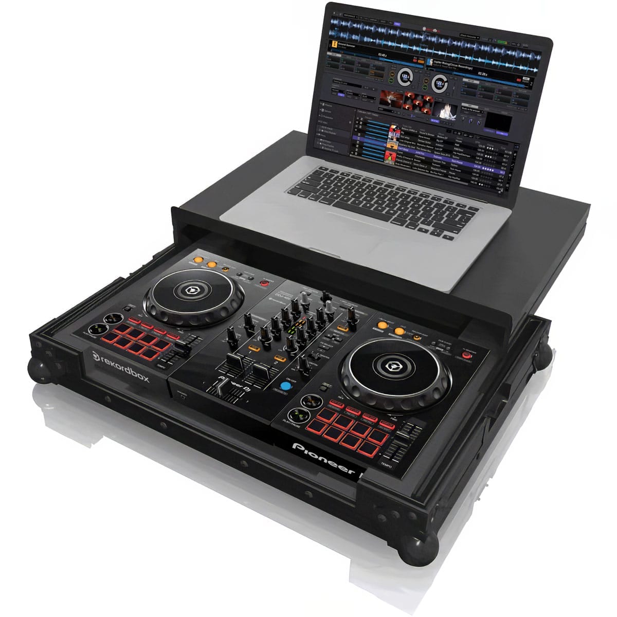 Zomo Flightcase P-DDJ-400 Plus NSE negru, vedere generală, pentru Pioneer DDJ-400
