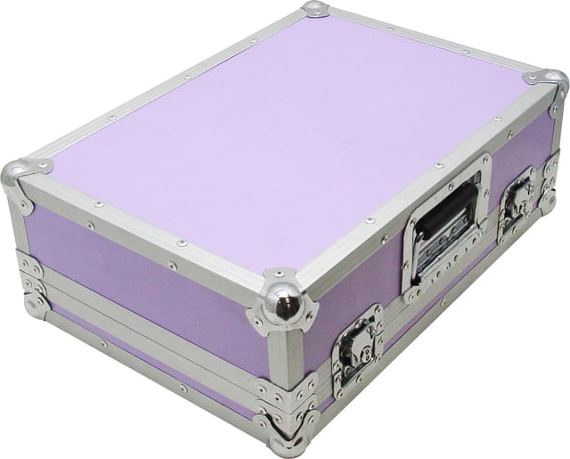 Zomo Flightcase PC-200/2 violet, vedere frontală cu închizătoare