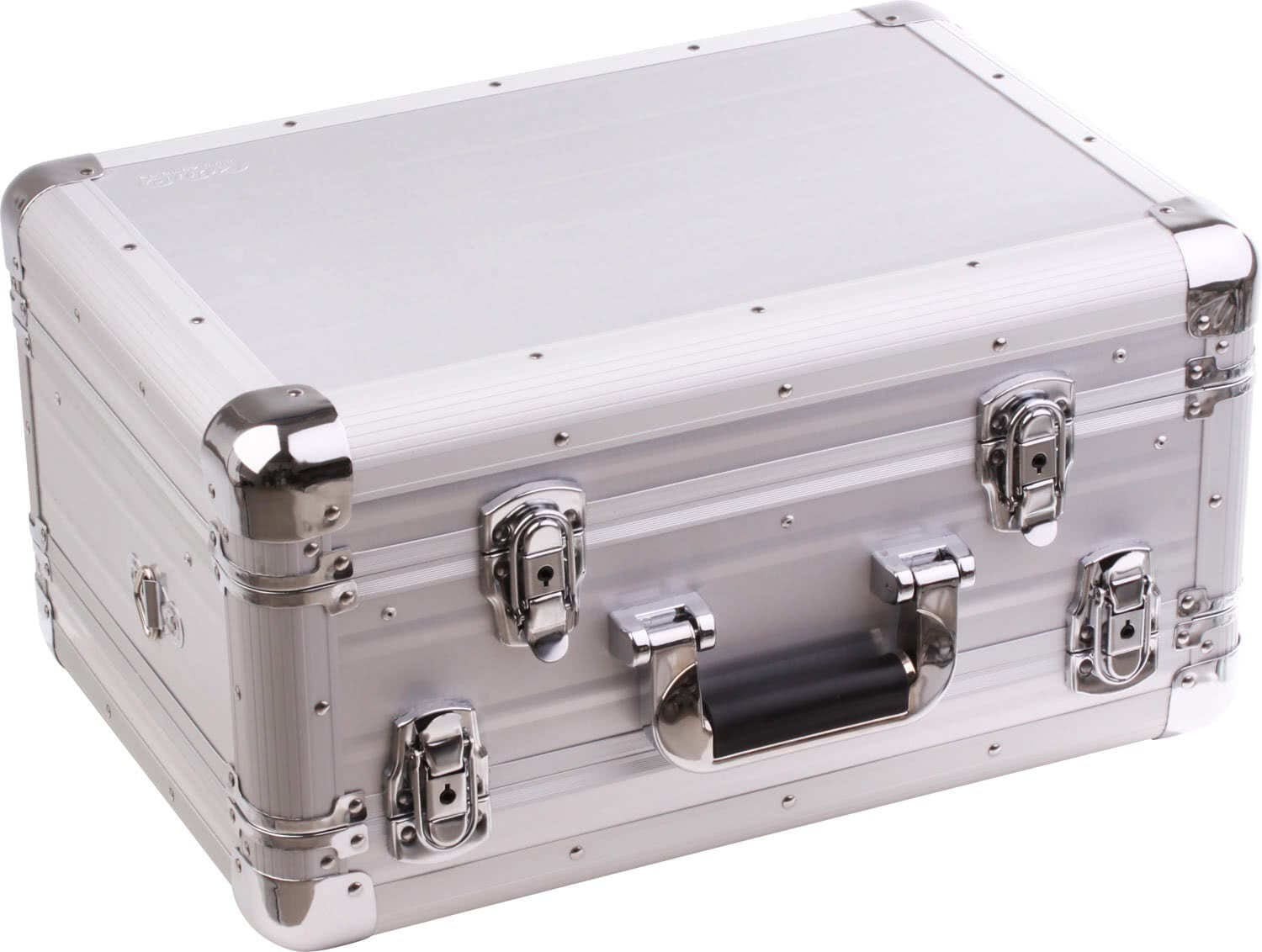 Zomo Flightcase VC-2 XT argintiu, vedere frontală cu capacul închis