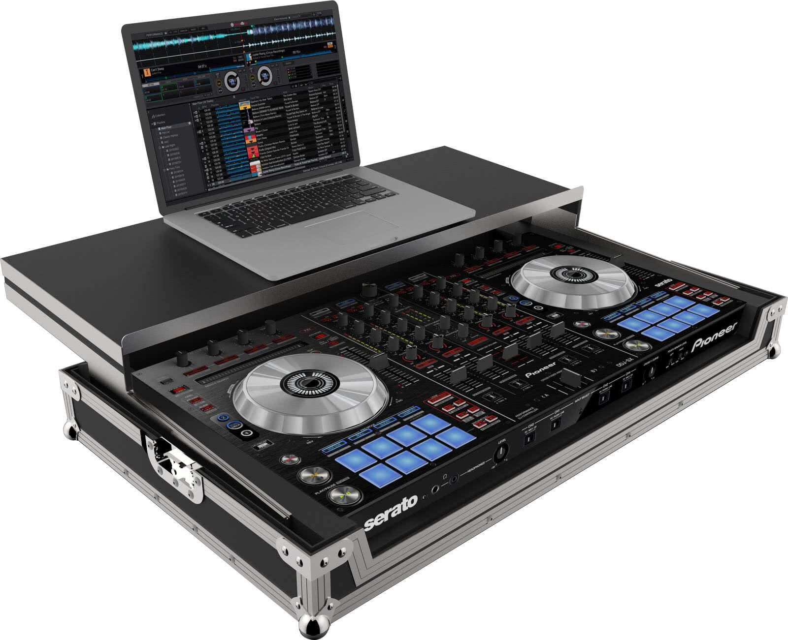 Flightcase PEP FC-SX negru/argintiu pentru Pioneer DDJ-SX, vedere generală