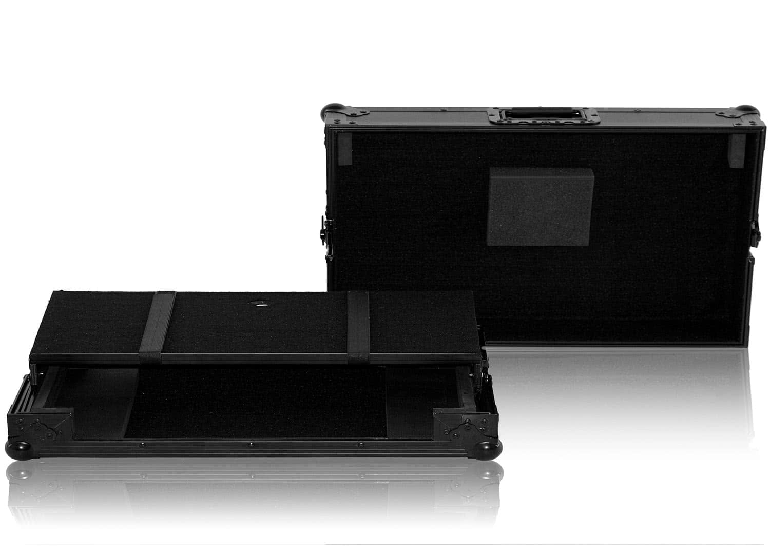 Flightcase Zomo P-DDJ-RZ Plus NSE deschis, cu controller și raft pentru laptop