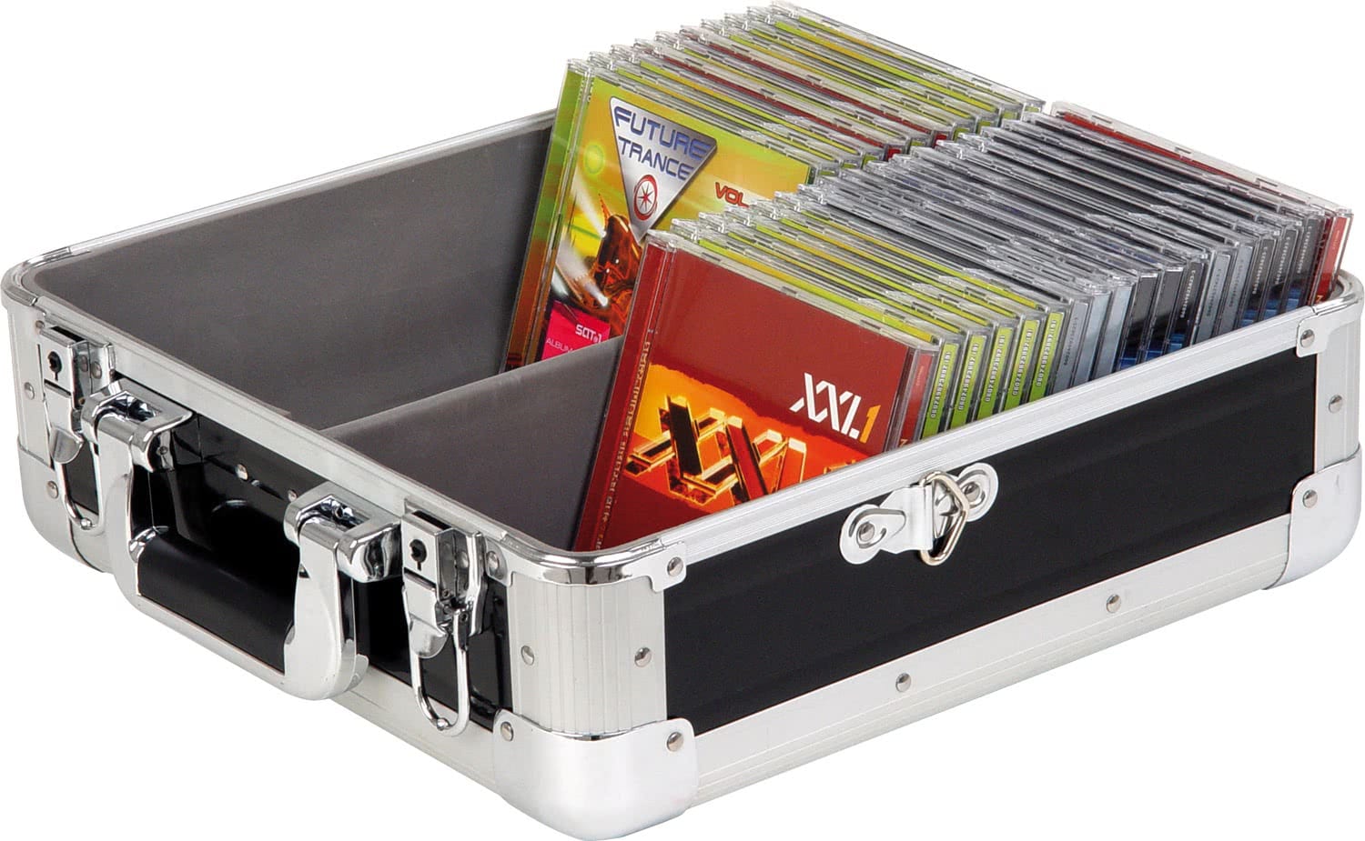 Zomo CD Case CD-50 XT negru, vedere din lateral