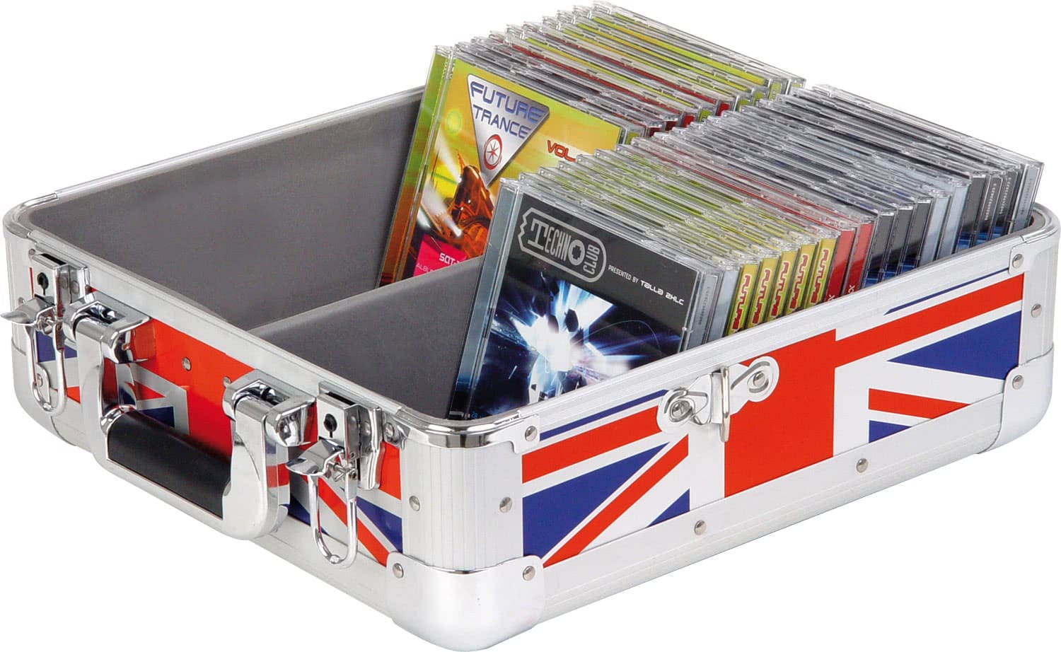 Zomo CD-50 XT UK-Flag, detaliu al carcasei pentru transport CD-uri