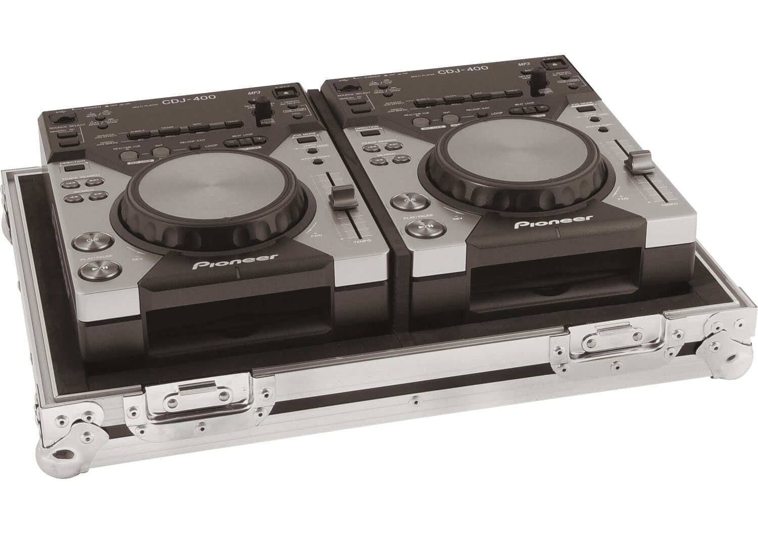 Zomo Flightcase PC-400/2 argintiu, vedere generală a carcasei pentru CD player