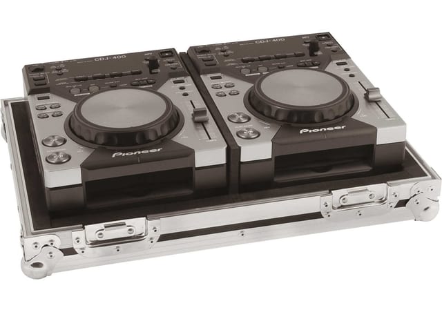 Zomo Flightcase PC-400/2 argintiu, vedere generală a carcasei pentru CD player