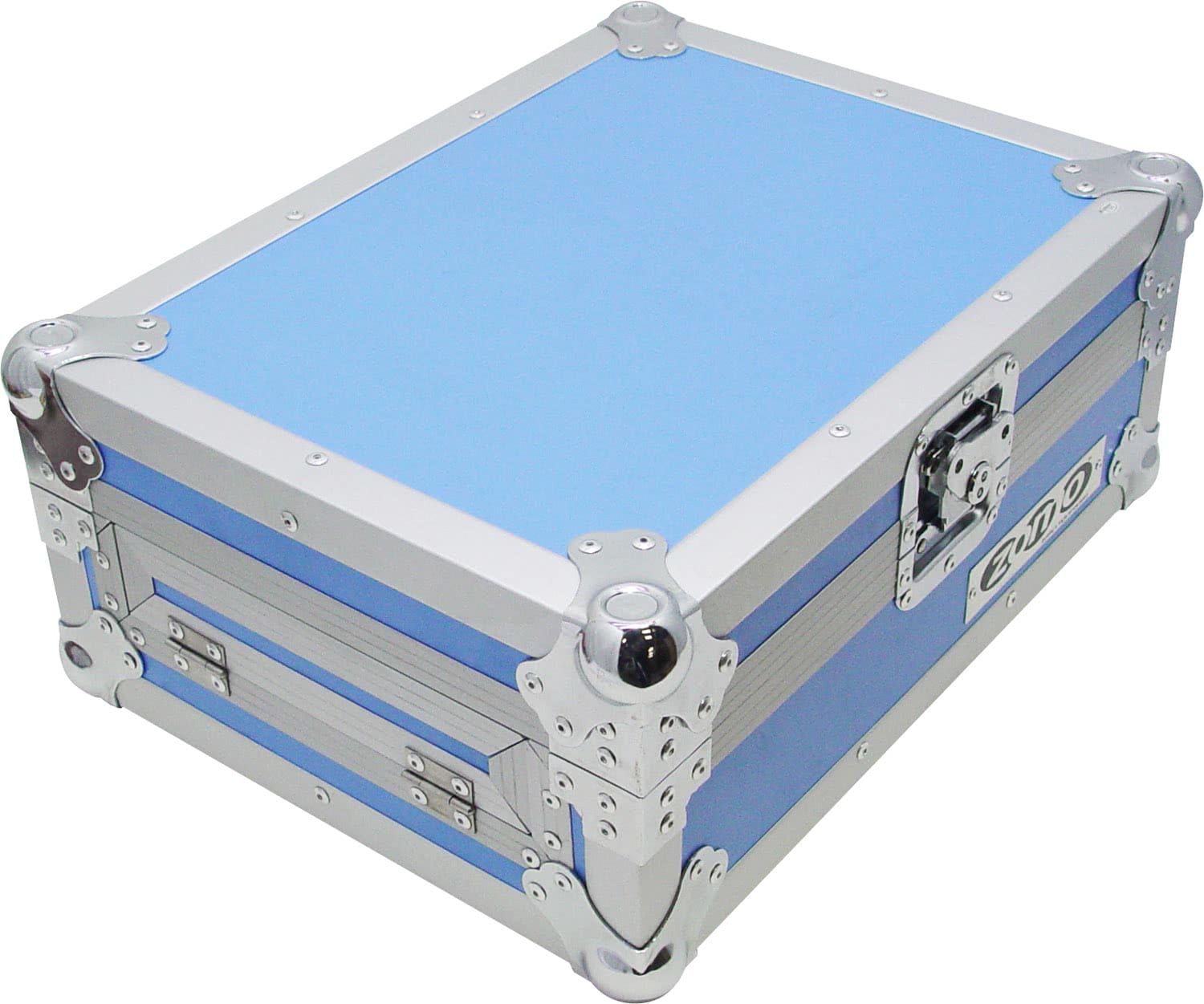 Zomo Flightcase PC-800 albastru văzut din față, cu capacul închis