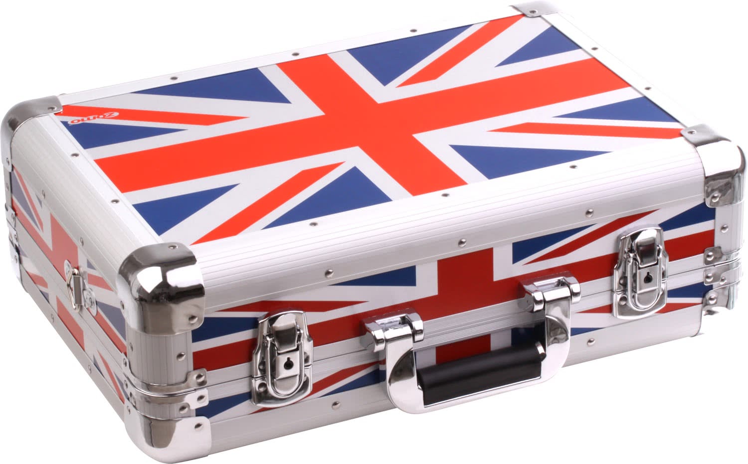 Zomo Flightcase VC-1 XT UK-Flag, vedere frontală cu capacul închis