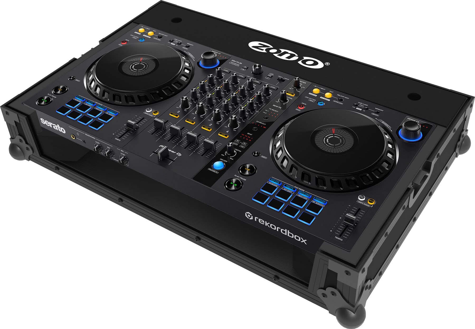 Flightcase Zomo P-DDJ-FLX6 NSE negru pentru controller Pioneer DDJ-FLX6, vedere de ansamblu