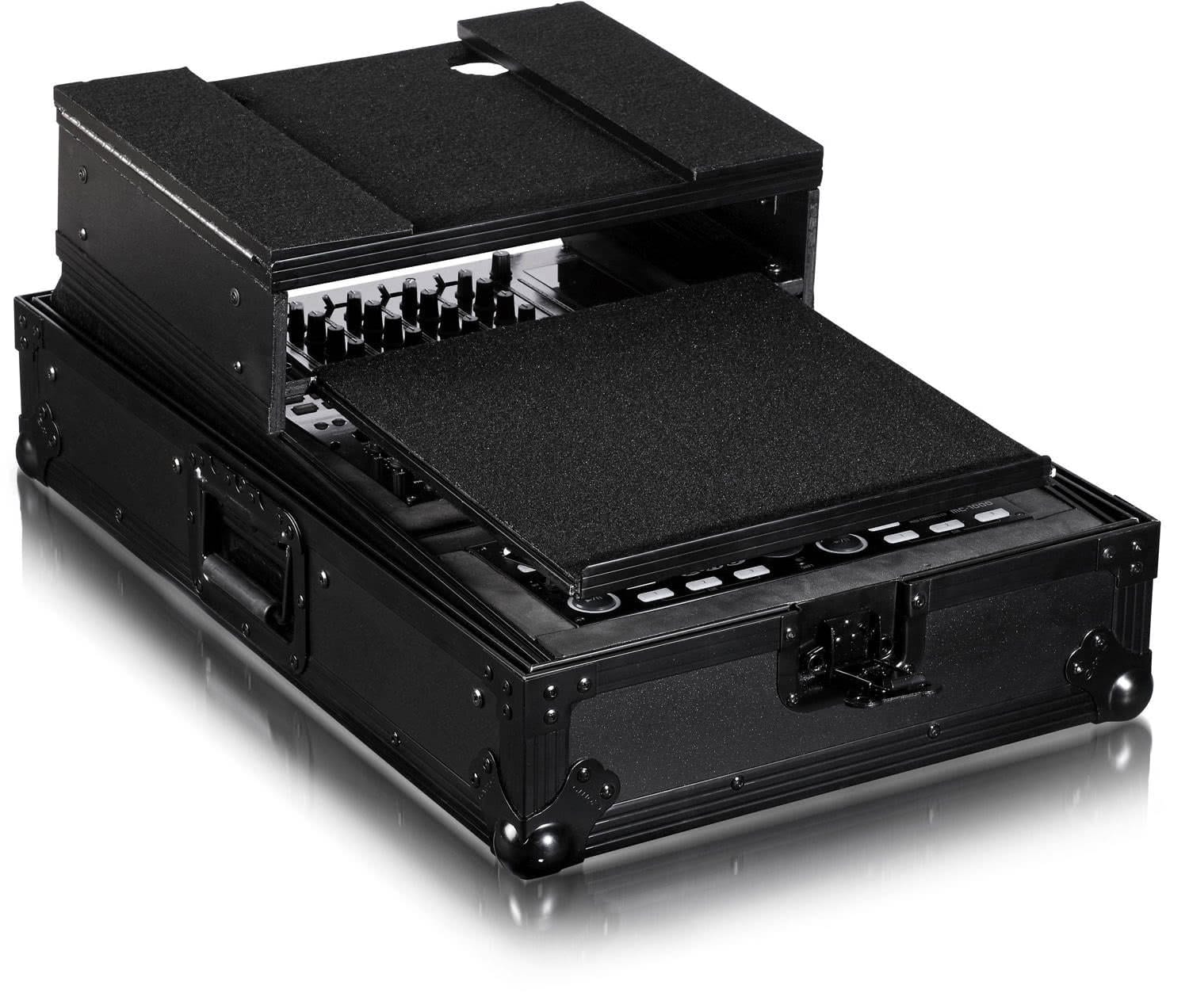 Zomo Flightcase P-MC Plus NSE cu raftul pentru laptop tras în față