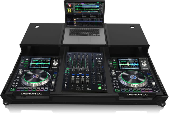 Zomo Flightcase SCX-1800 Plus NSE negru pentru Denon Prime Series, cu închizători tip fluture și mâner