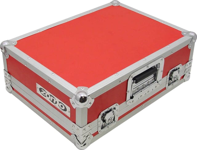 Zomo Flightcase PC-100/2 roșu, vedere frontală
