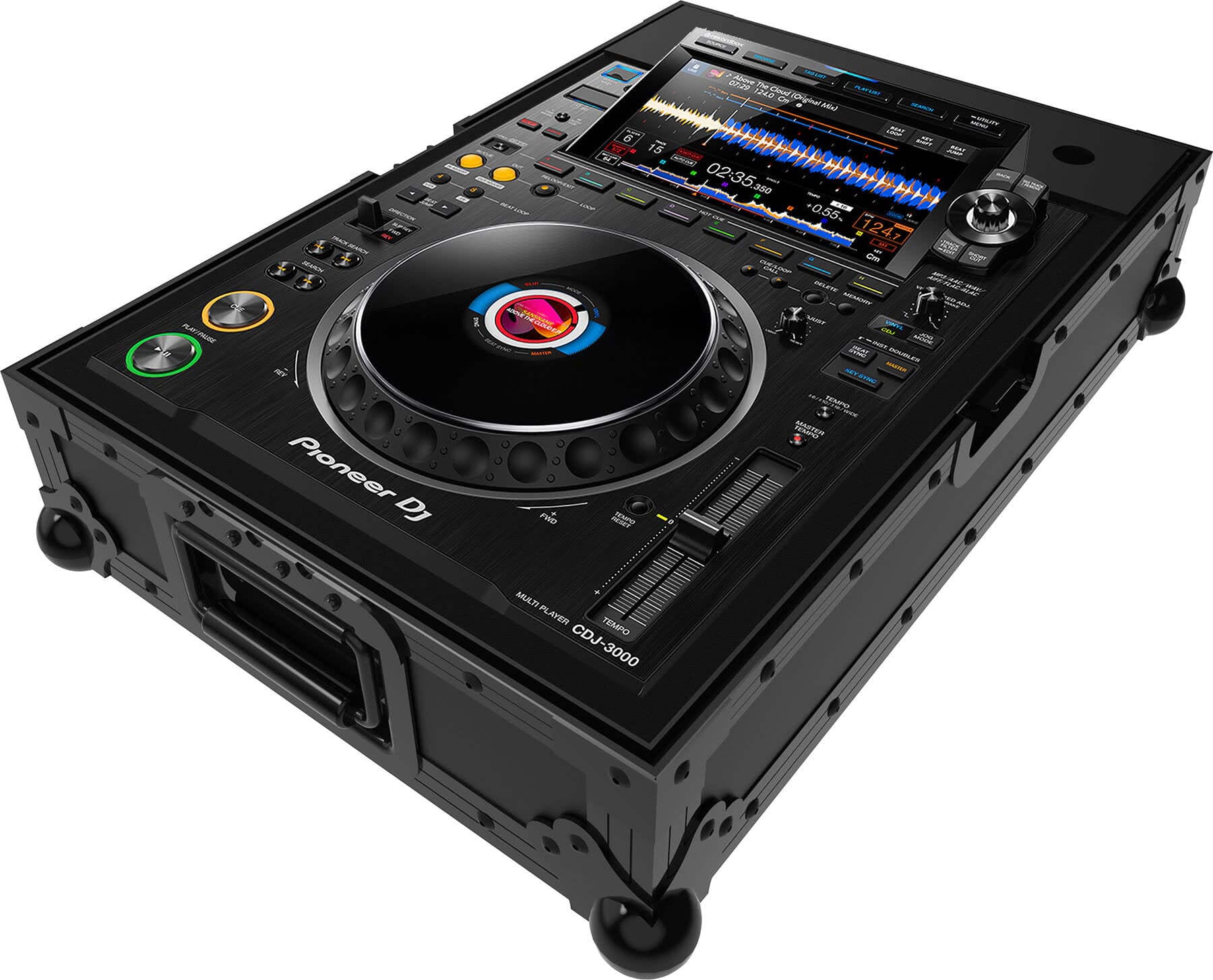 Flightcase Zomo P-CDJ-3000 NSE negru, vedere frontală, închis