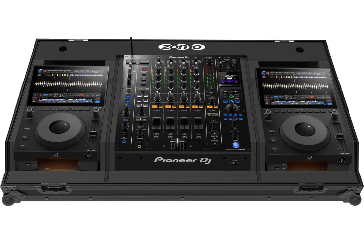 Zomo Flightcase Set-15A9 NSE negru, vedere generală a carcasei din placaj