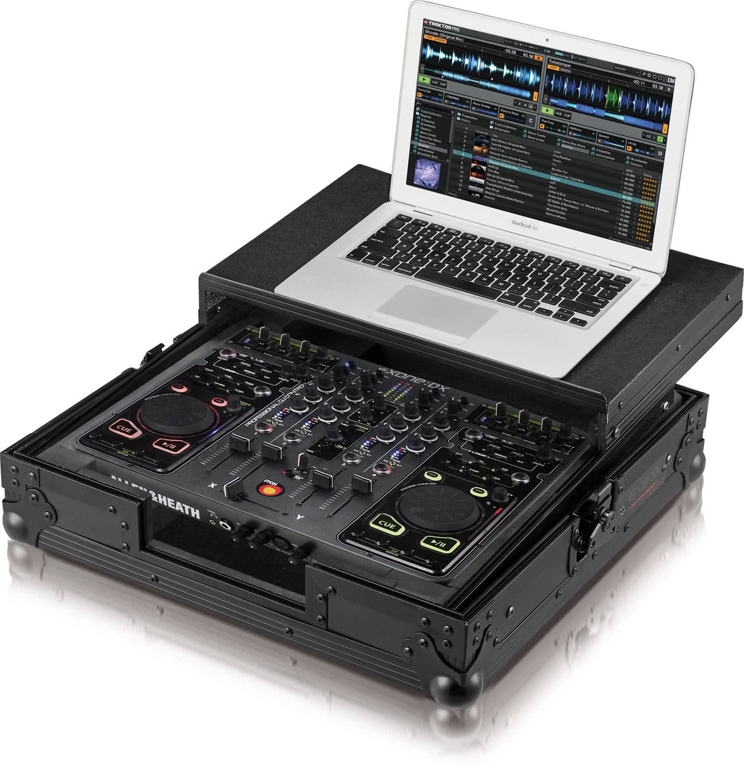 Zomo Flightcase Xone DX Plus NSE negru, vedere generală cu capacul închis