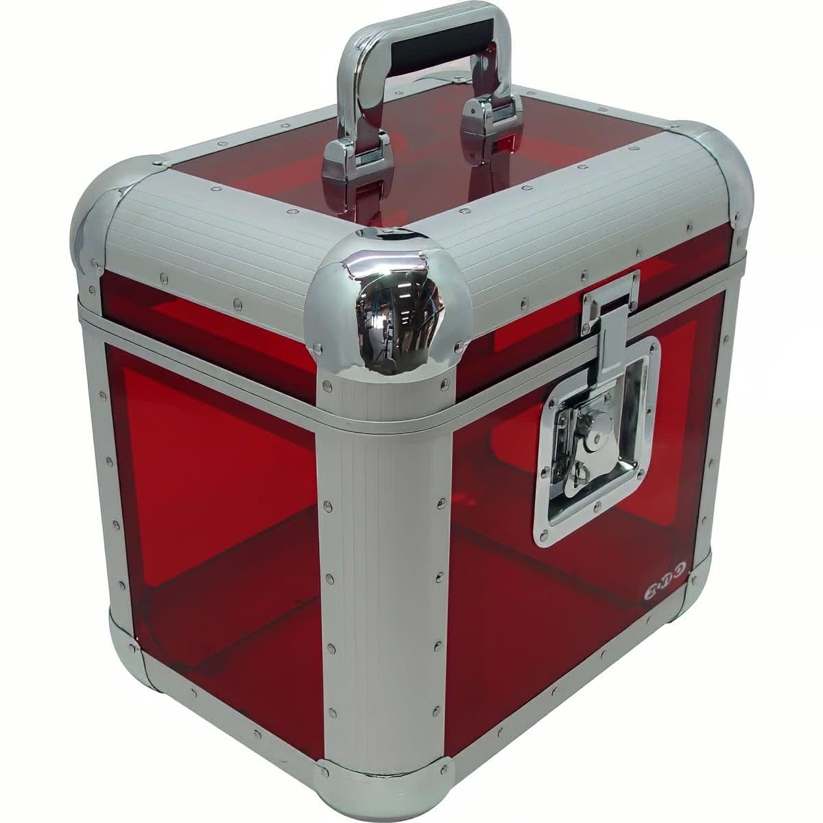 Zomo Recordcase RP-80 Trans Red, carcasă pentru viniluri din aluminiu