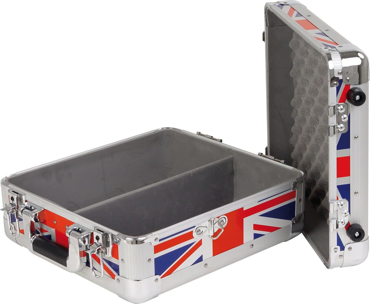 Zomo CD Case CD-50 XT cu design UK-Flag, vedere din unghi lateral