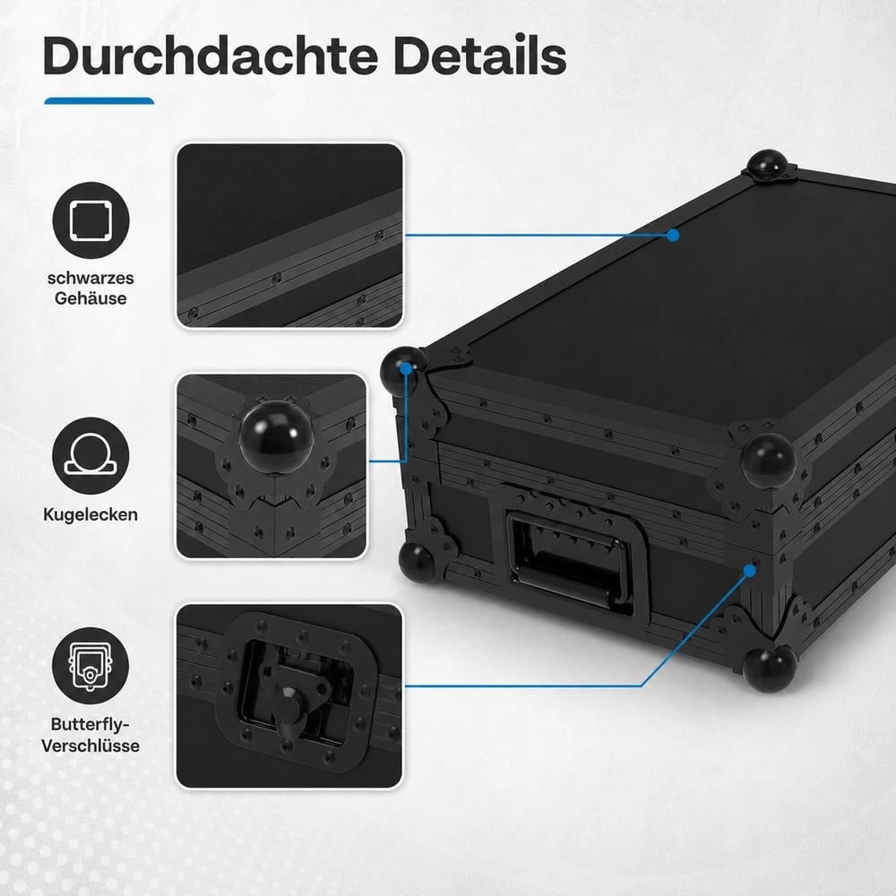 Zomo P-CDJ-3000 NSE cu capacul deschis și căptușeala interioară